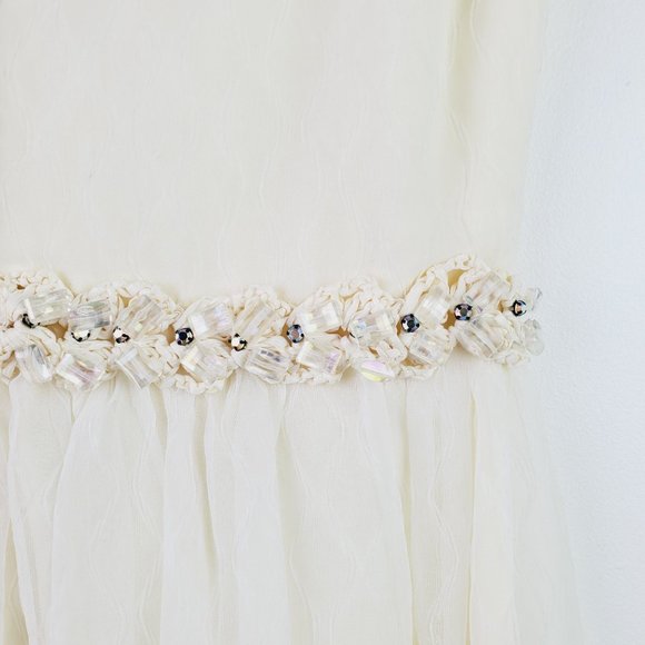 Vtg 60s Jack Bryan Designed by Dupuis Formal Maxi Layered High Neck Tiered Dress - Picture 8 of 12